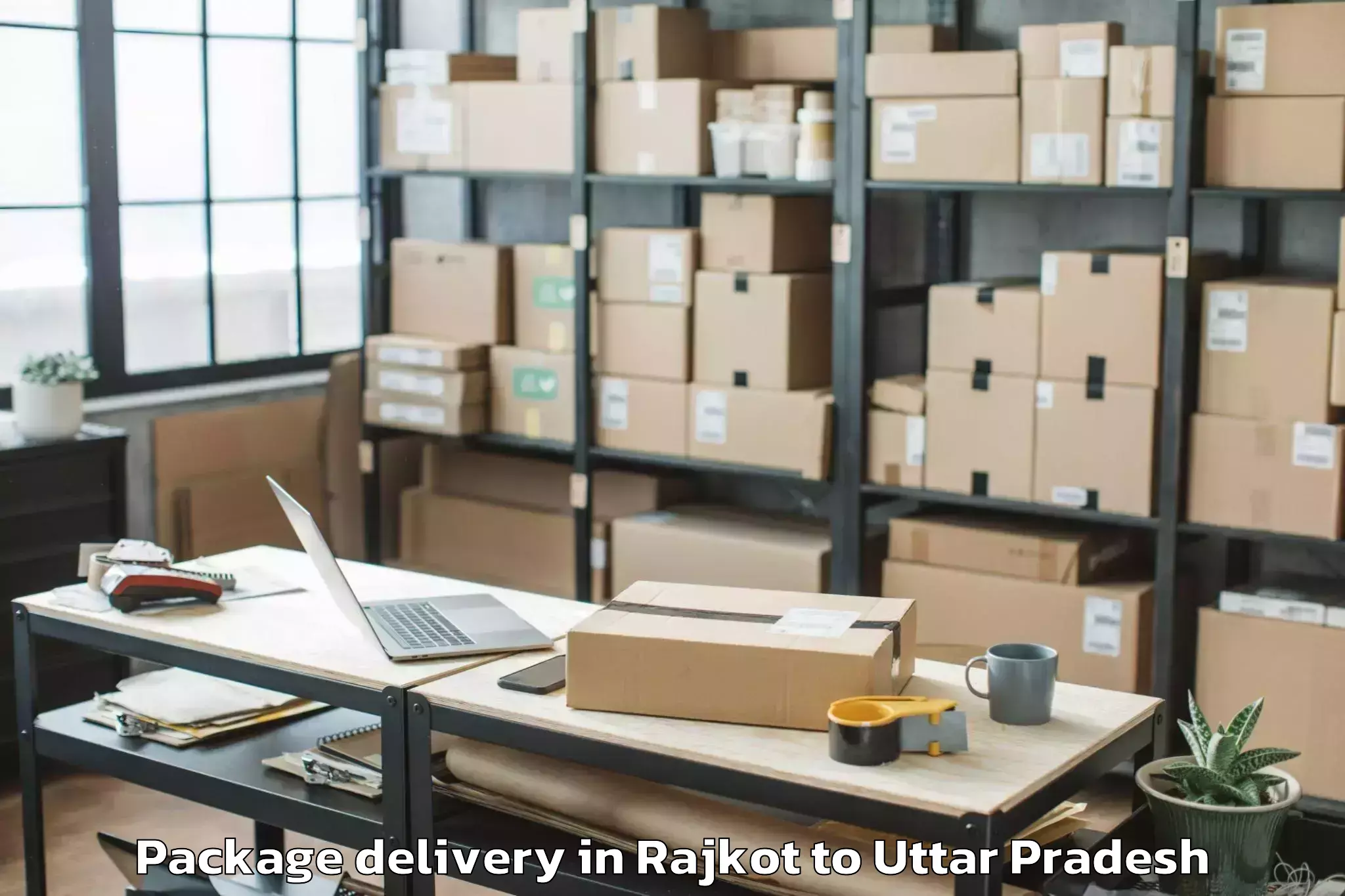 Affordable Rajkot to Jasrana Package Delivery